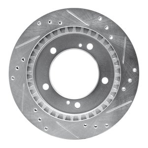 Chevrolet Tracker Brake Rotor (1) - Front Left - R1 Concepts - Drilled & Slotted - Silver - `99-`04